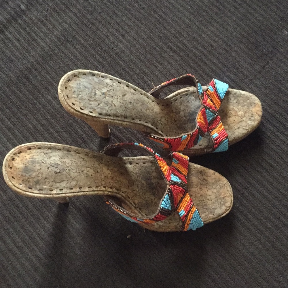 Very cute beaded GianniBini Sandals